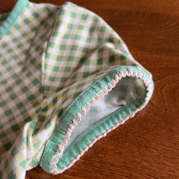 Matilda Jane green gingham tiered dress 10 - Picture 3 of 7